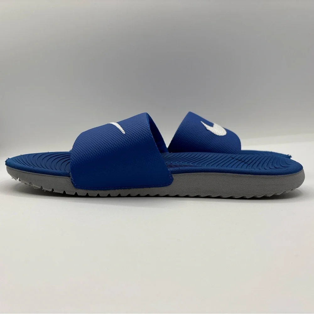 Nike Boys Youth Kawa Slide Sandals Blue/Gray Size 5Y 819352-400